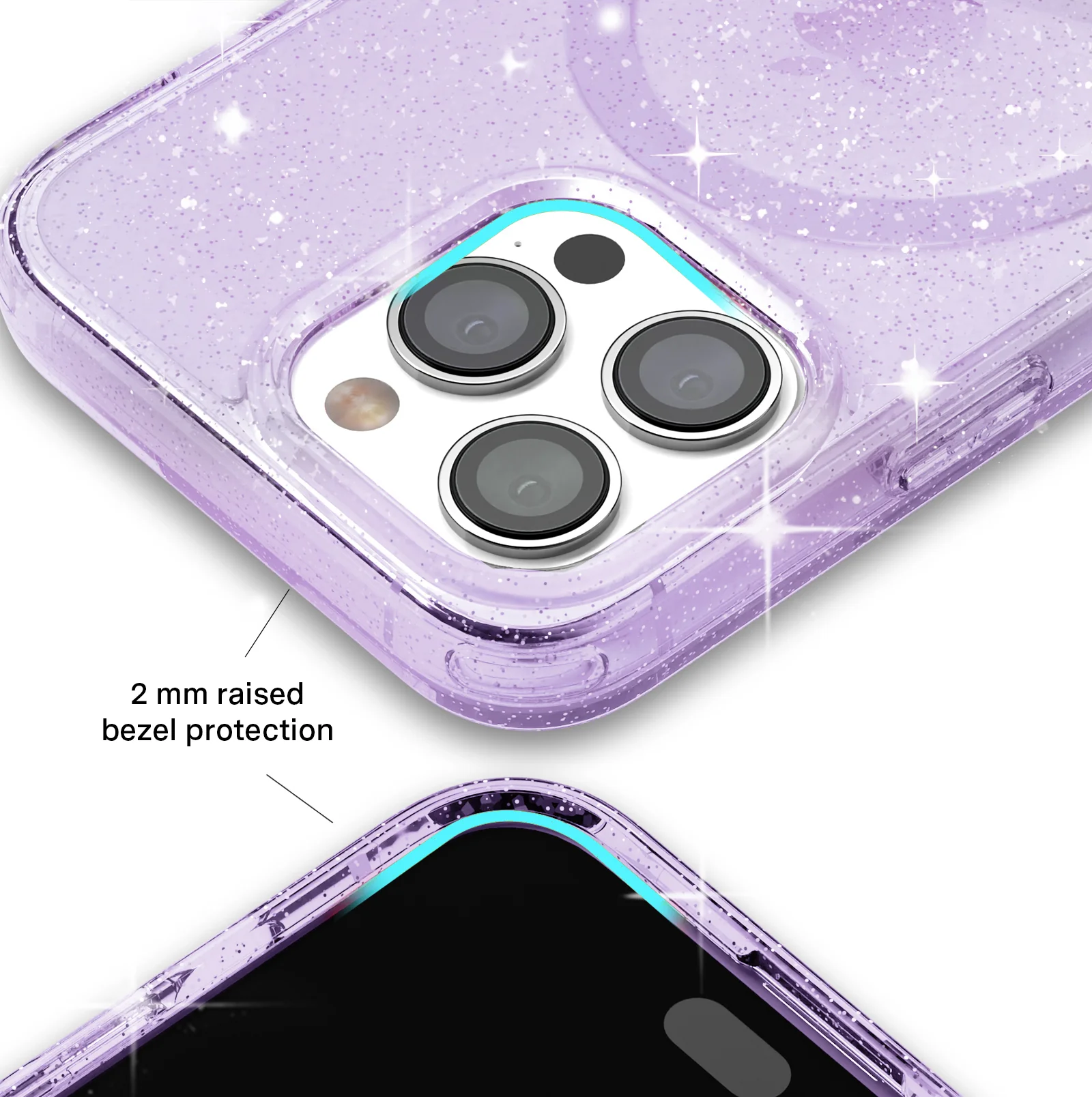Lilac Stardust Glitter iPhone Case - Image 103
