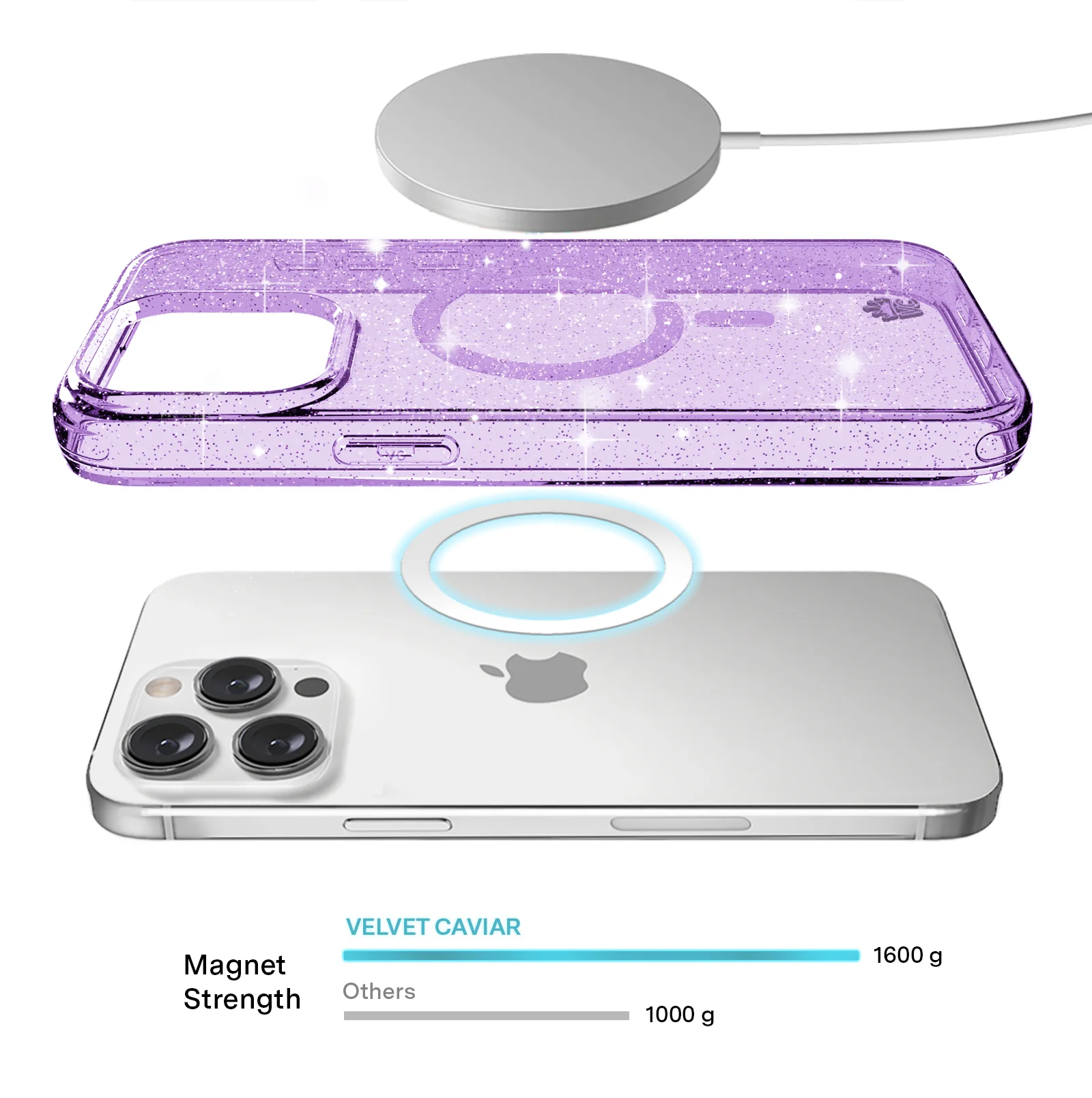 Lilac Stardust Glitter iPhone Case - Image 109