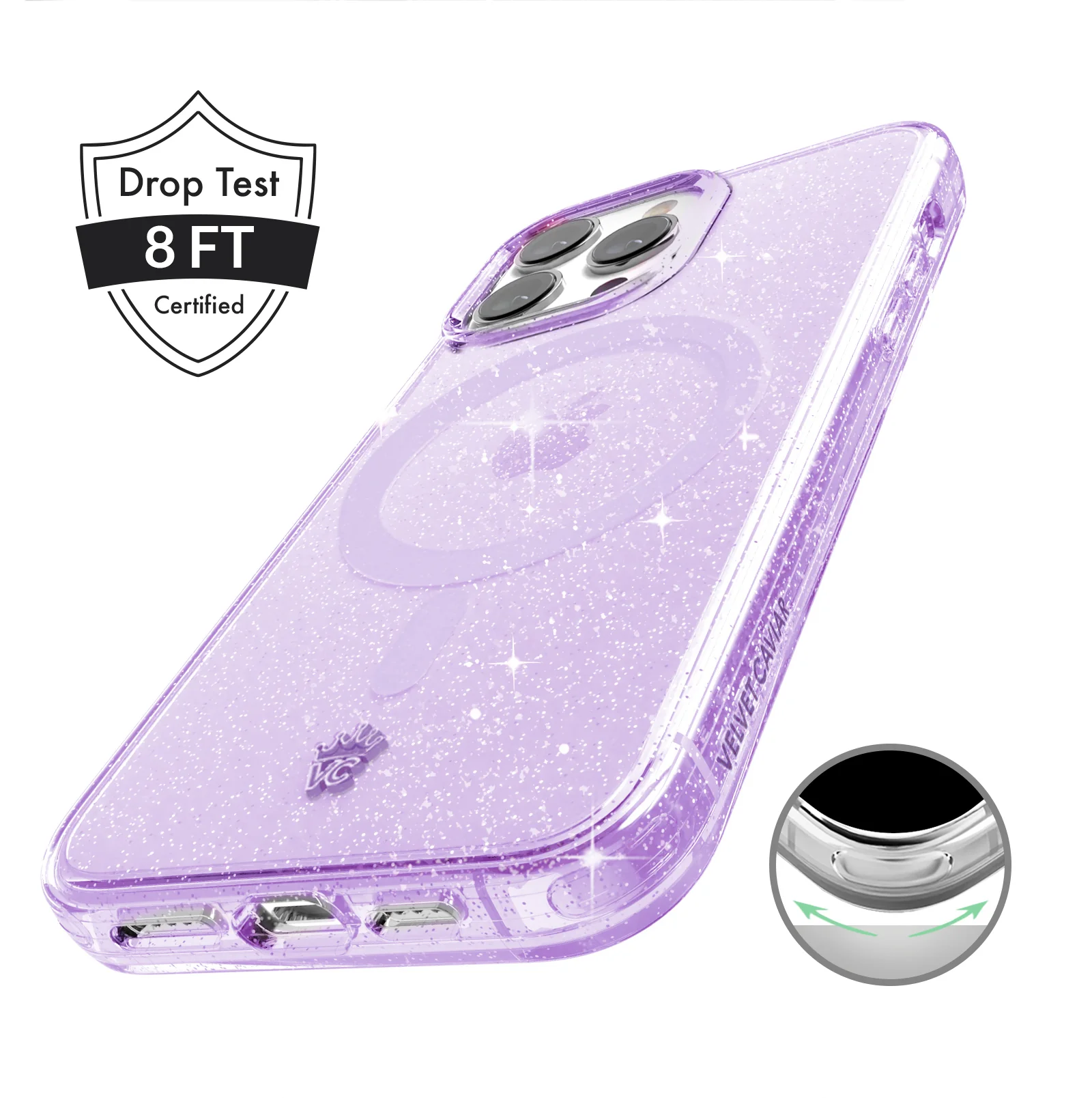 Lilac Stardust Glitter iPhone Case - Image 110