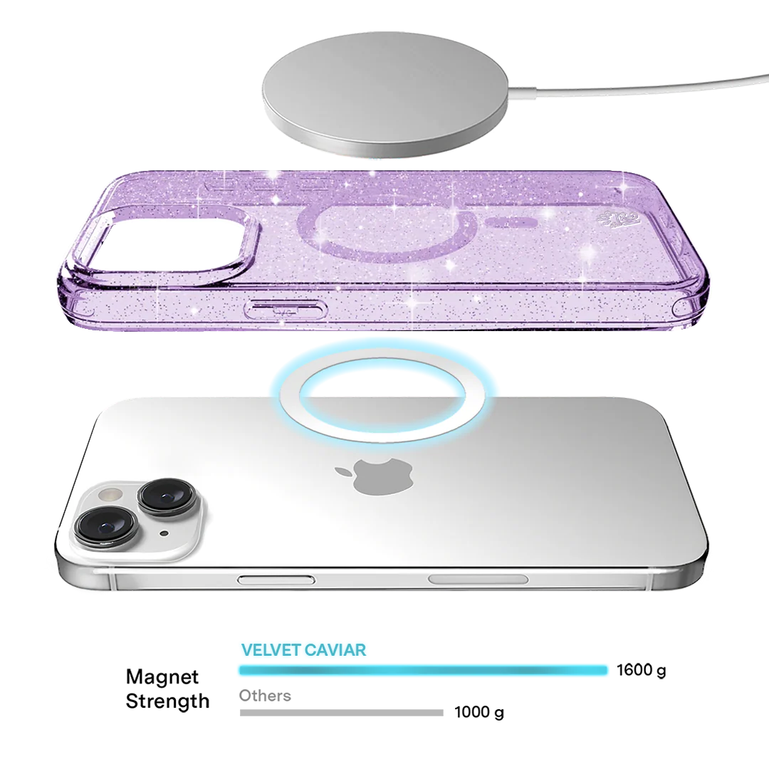 Lilac Stardust Glitter iPhone Case - Image 114