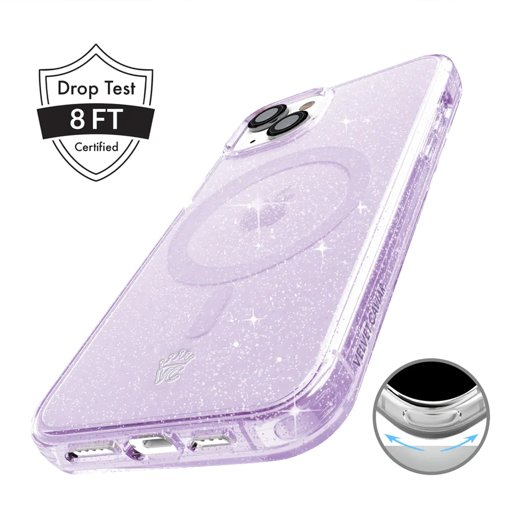 Lilac Stardust Glitter iPhone Case - Image 120