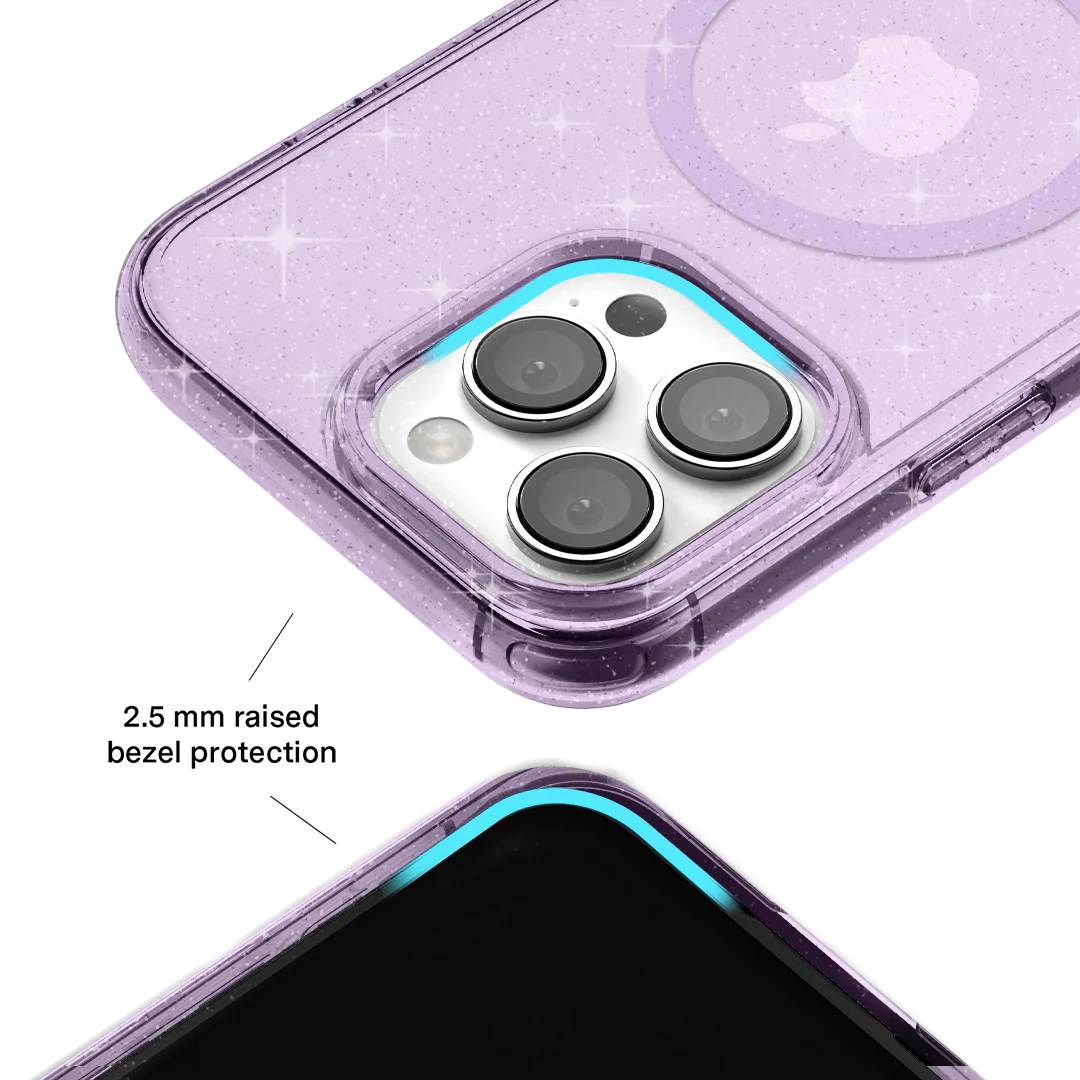 Lilac Stardust Glitter iPhone Case - Image 123