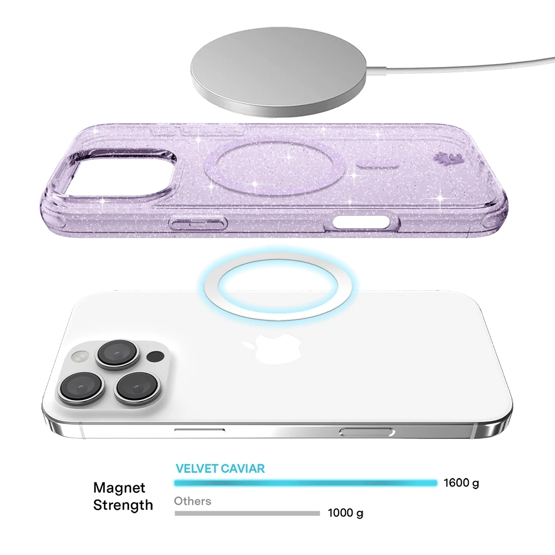 Lilac Stardust Glitter iPhone Case - Image 124
