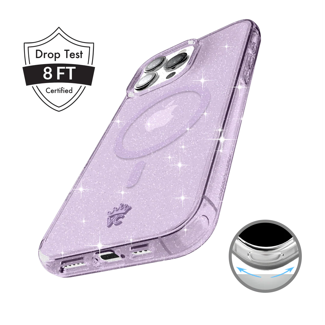 Lilac Stardust Glitter iPhone Case - Image 125