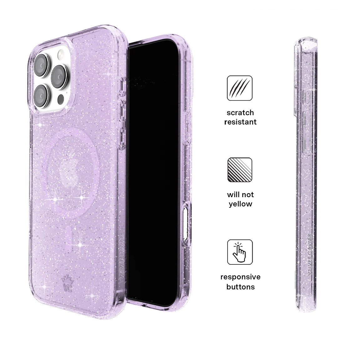 Lilac Stardust Glitter iPhone Case - Image 126