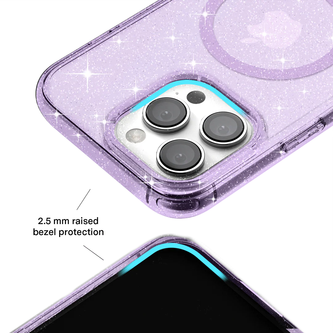 Lilac Stardust Glitter iPhone Case - Image 128