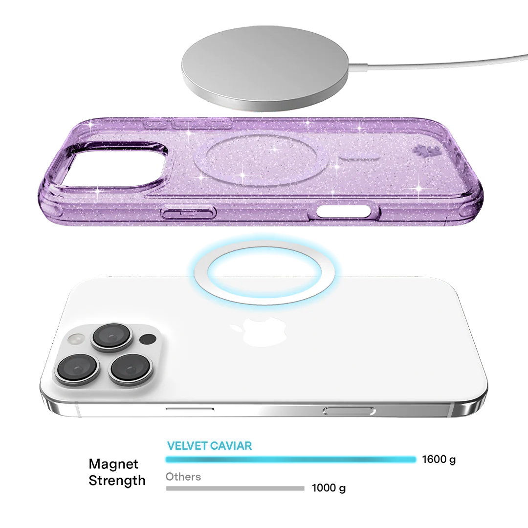 Lilac Stardust Glitter iPhone Case - Image 129
