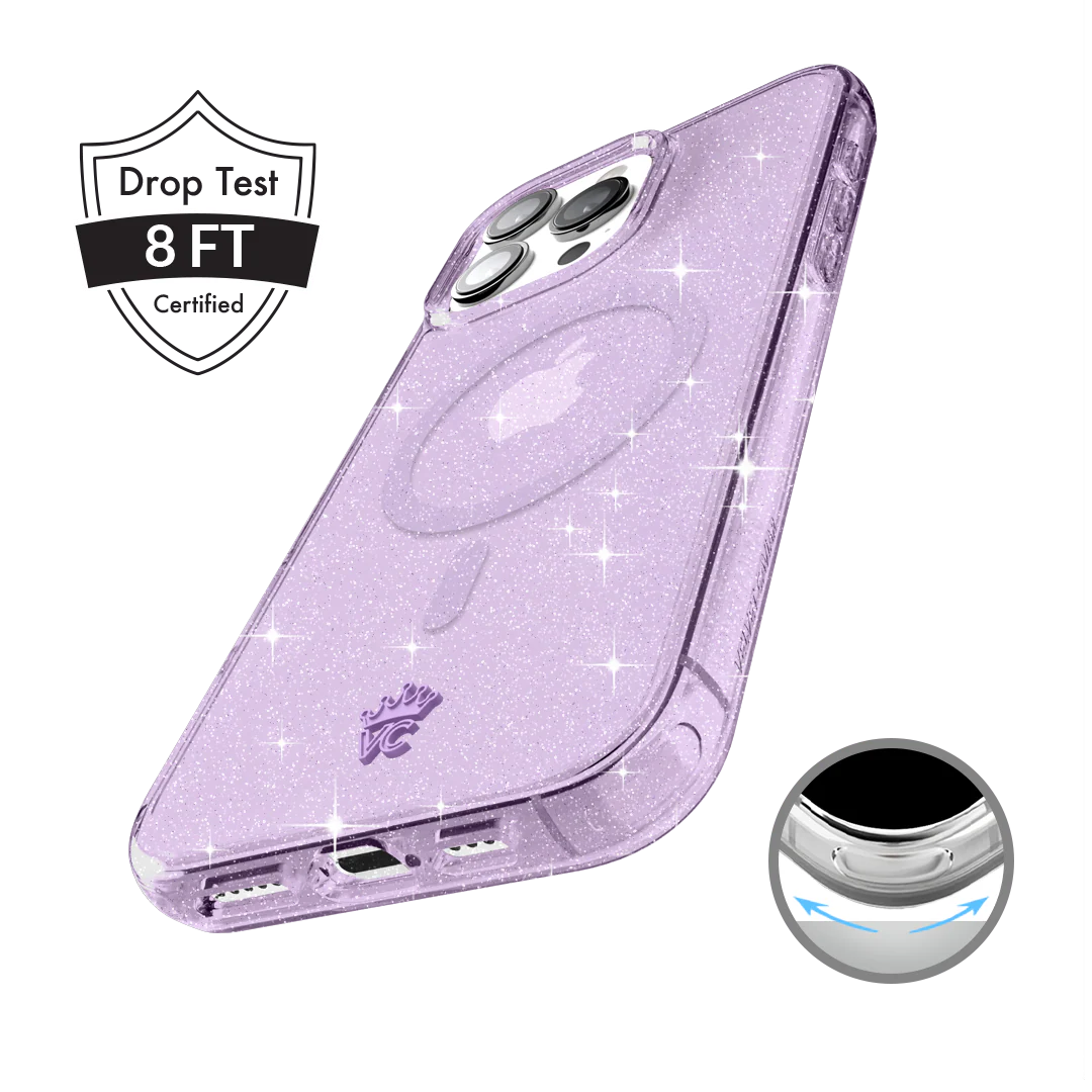Lilac Stardust Glitter iPhone Case - Image 130