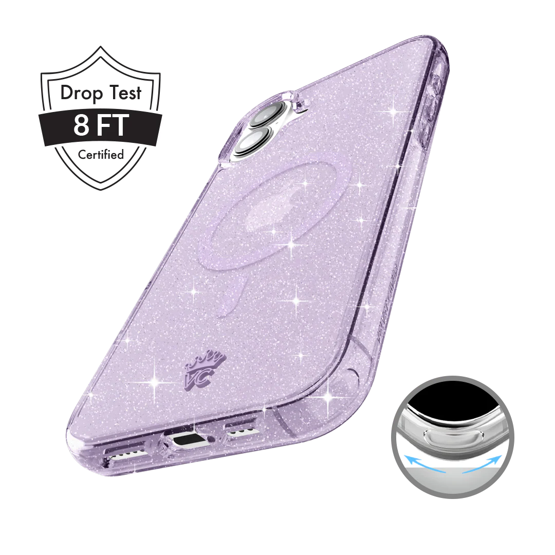 Lilac Stardust Glitter iPhone Case - Image 135