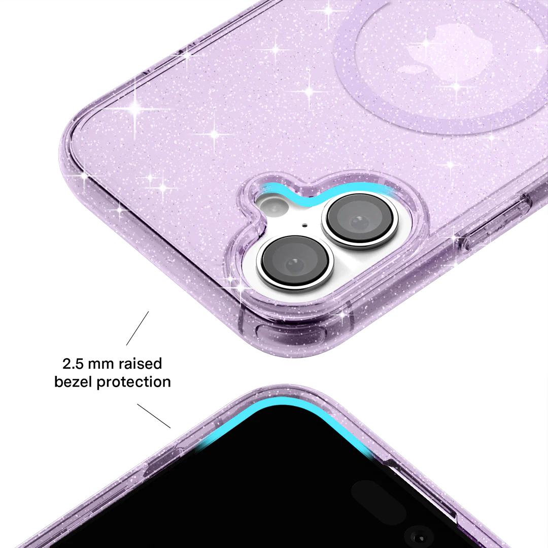 Lilac Stardust Glitter iPhone Case - Image 138