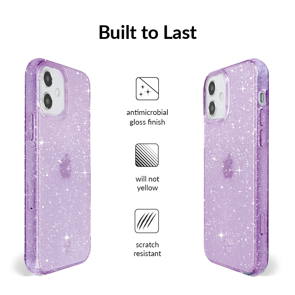 Lilac Stardust Glitter iPhone Case - Image 14