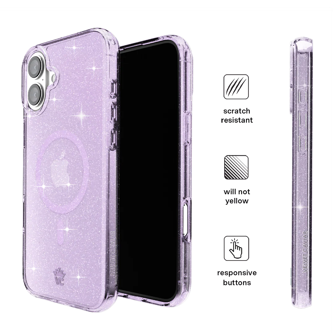 Lilac Stardust Glitter iPhone Case - Image 141