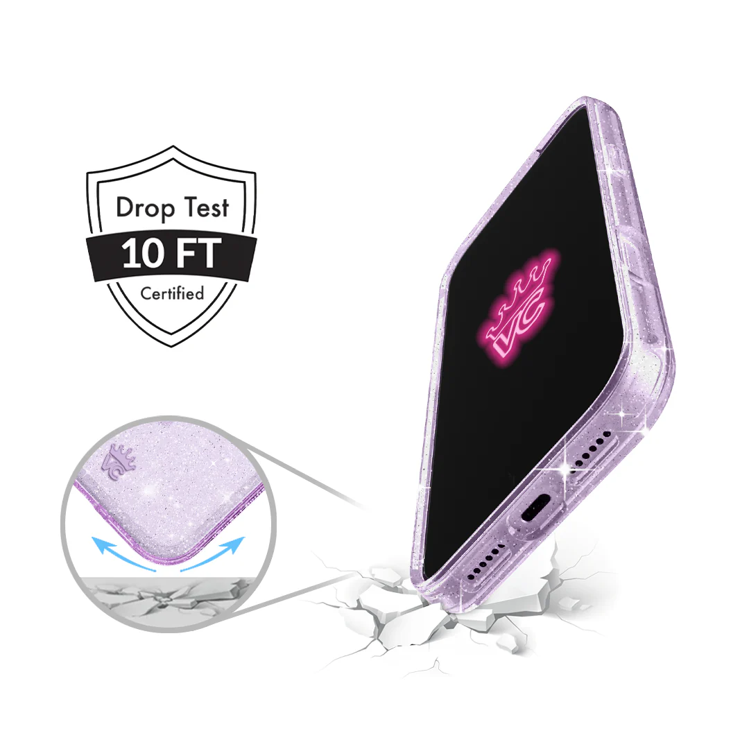 Lilac Stardust Glitter iPhone Case - Image 143