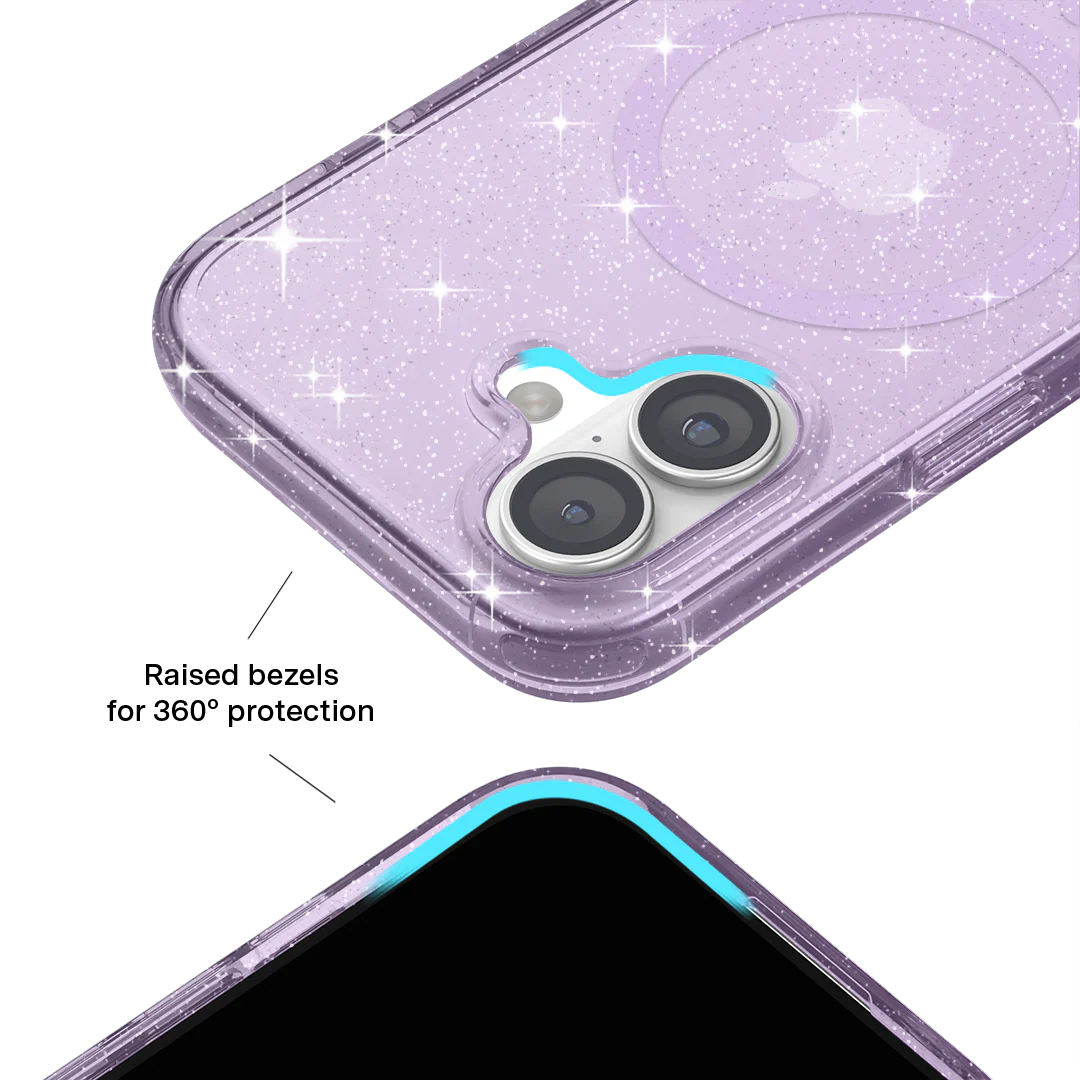 Lilac Stardust Glitter iPhone Case - Image 144