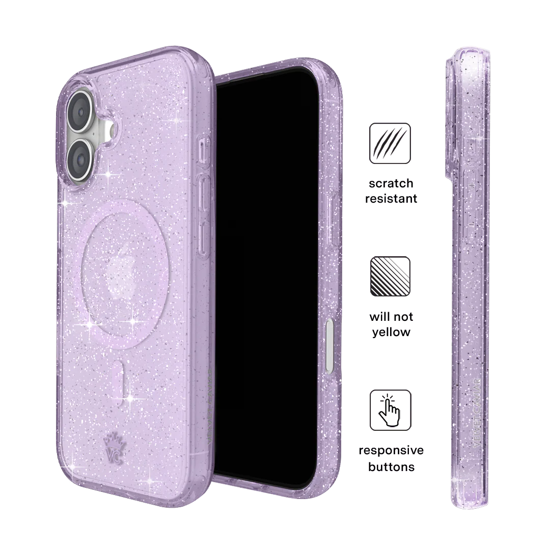Lilac Stardust Glitter iPhone Case - Image 146