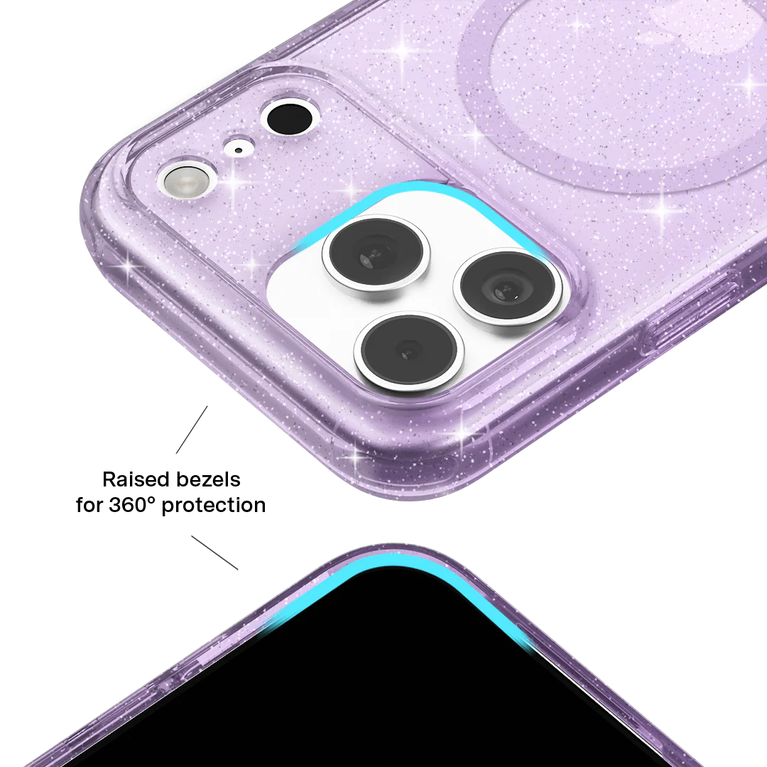 Lilac Stardust Glitter iPhone Case - Image 154