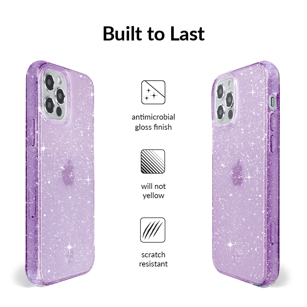 Lilac Stardust Glitter iPhone Case - Image 4