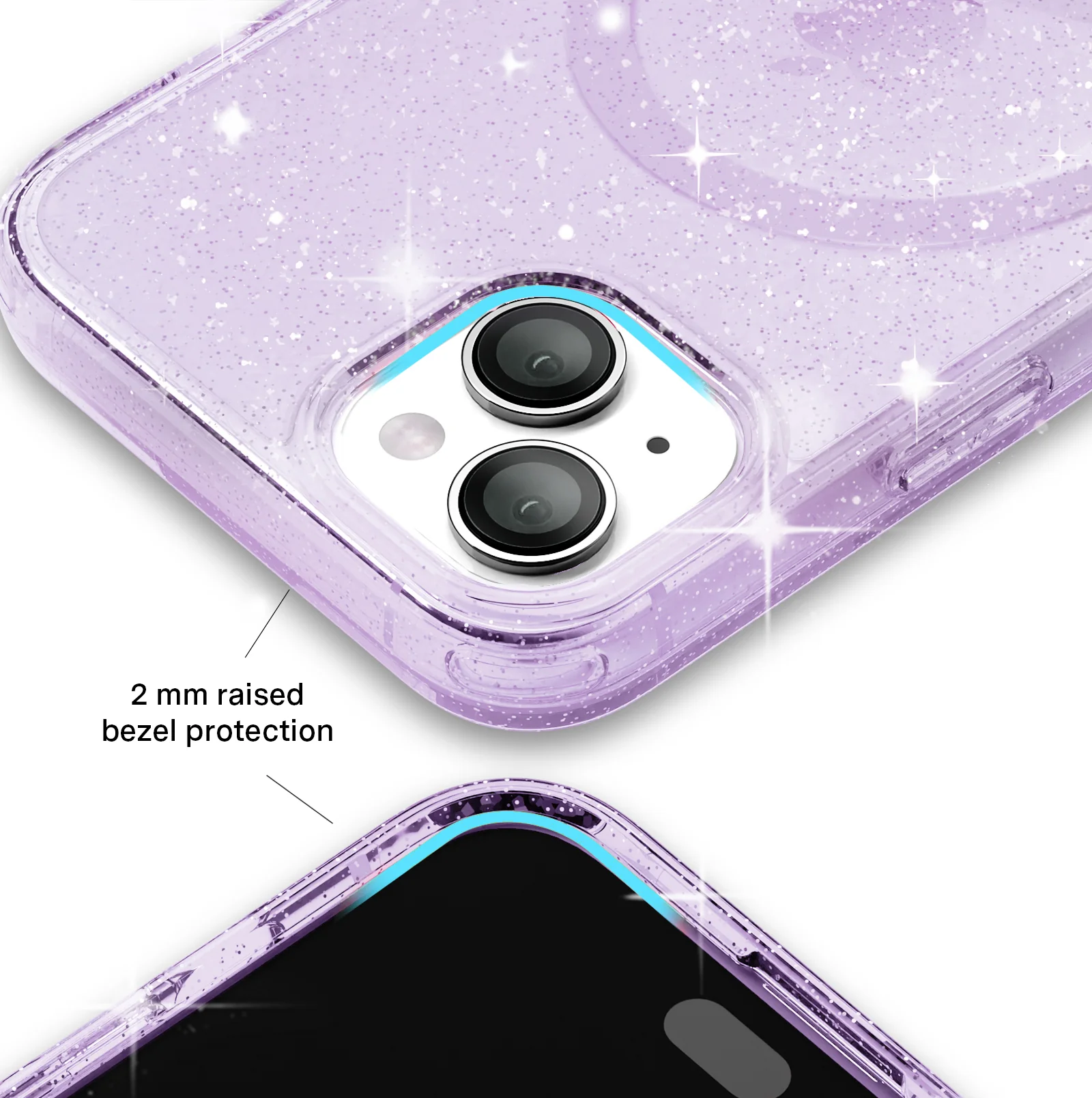 Lilac Stardust Glitter iPhone Case - Image 93