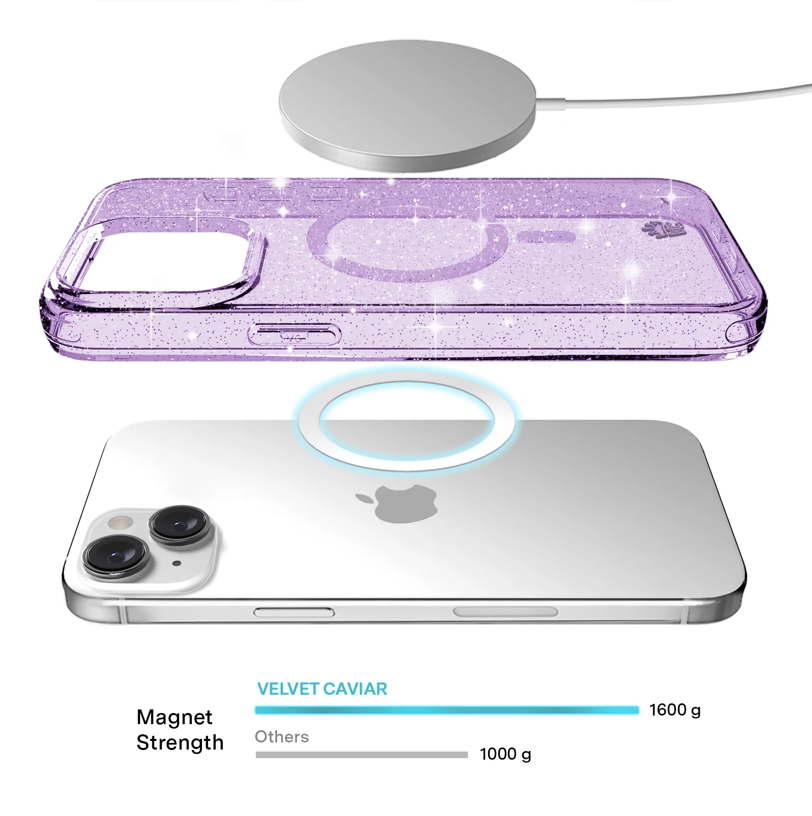 Lilac Stardust Glitter iPhone Case - Image 94