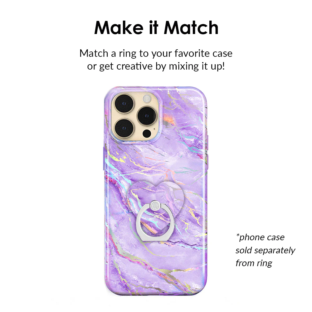 Purple Holo Moonstone Phone Ring - Image 3