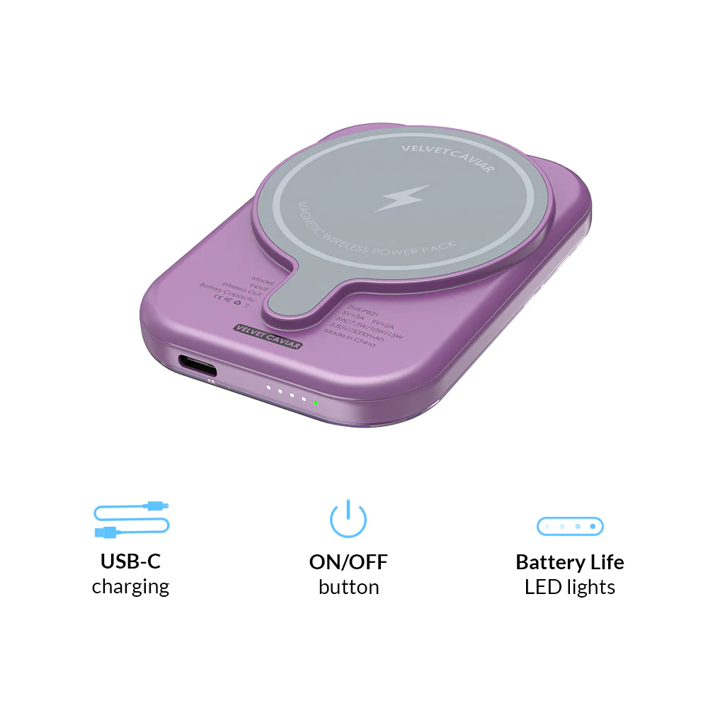 Amethyst Leopard MagSafe Battery Power Pack - Image 6
