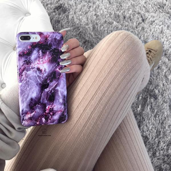Purple Stone Marble iPhone Case - Image 14