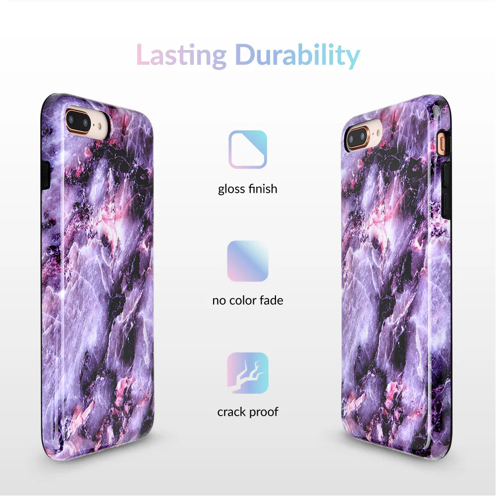Purple Stone Marble iPhone Case - Image 24
