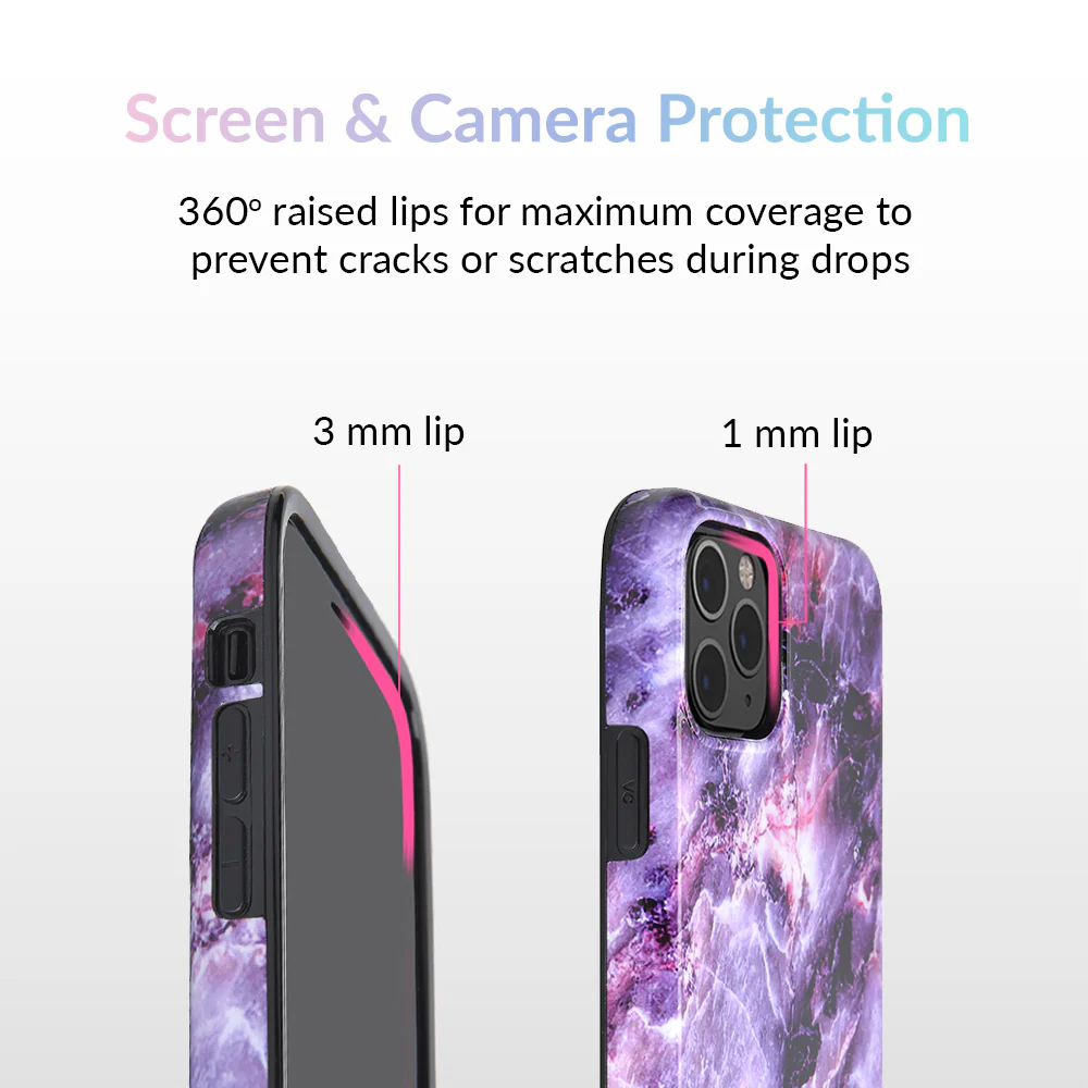 Purple Stone Marble iPhone Case - Image 64