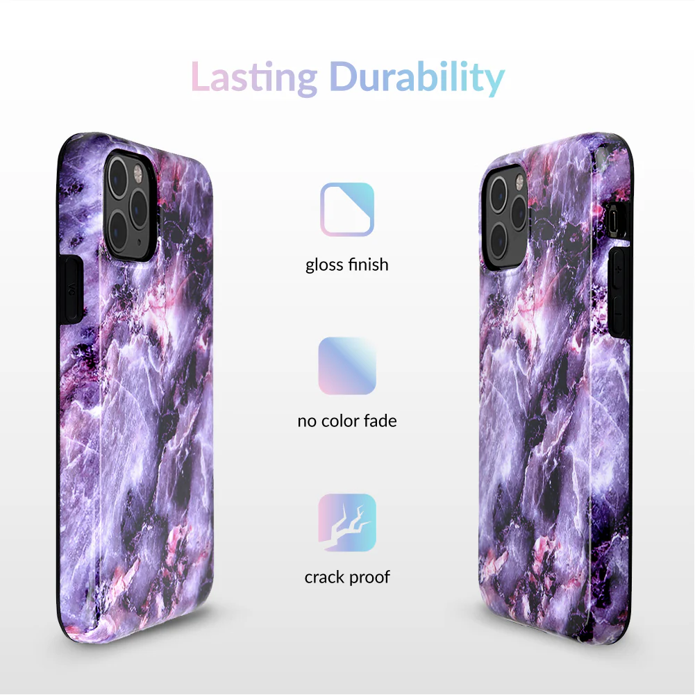 Purple Stone Marble iPhone Case - Image 71