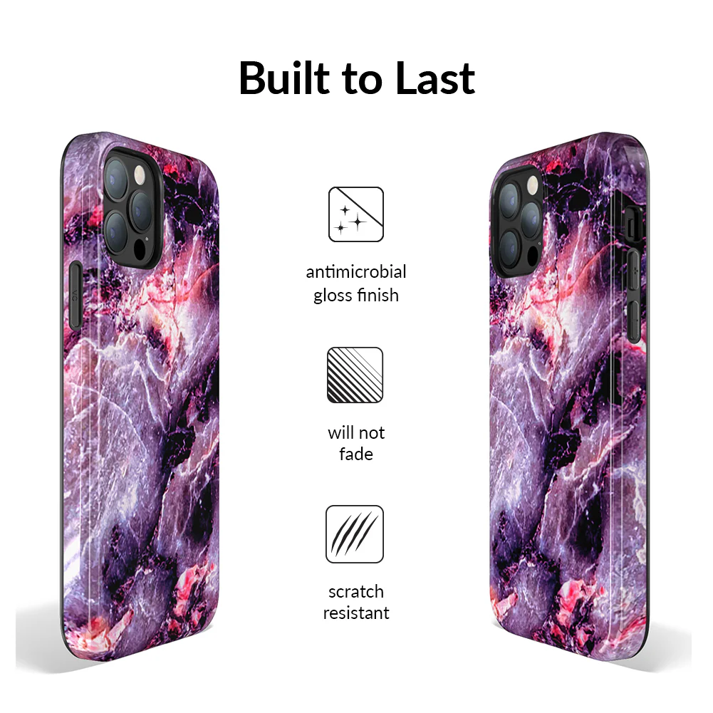 Purple Stone Marble iPhone Case - Image 76