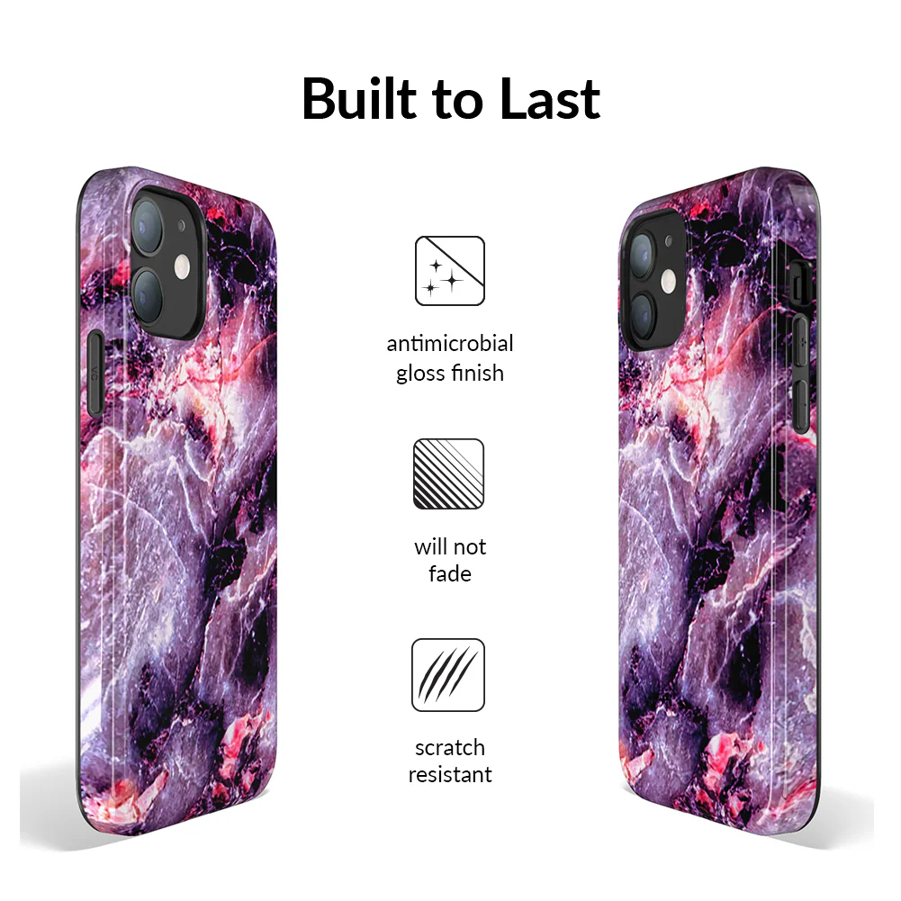 Purple Stone Marble iPhone Case - Image 91