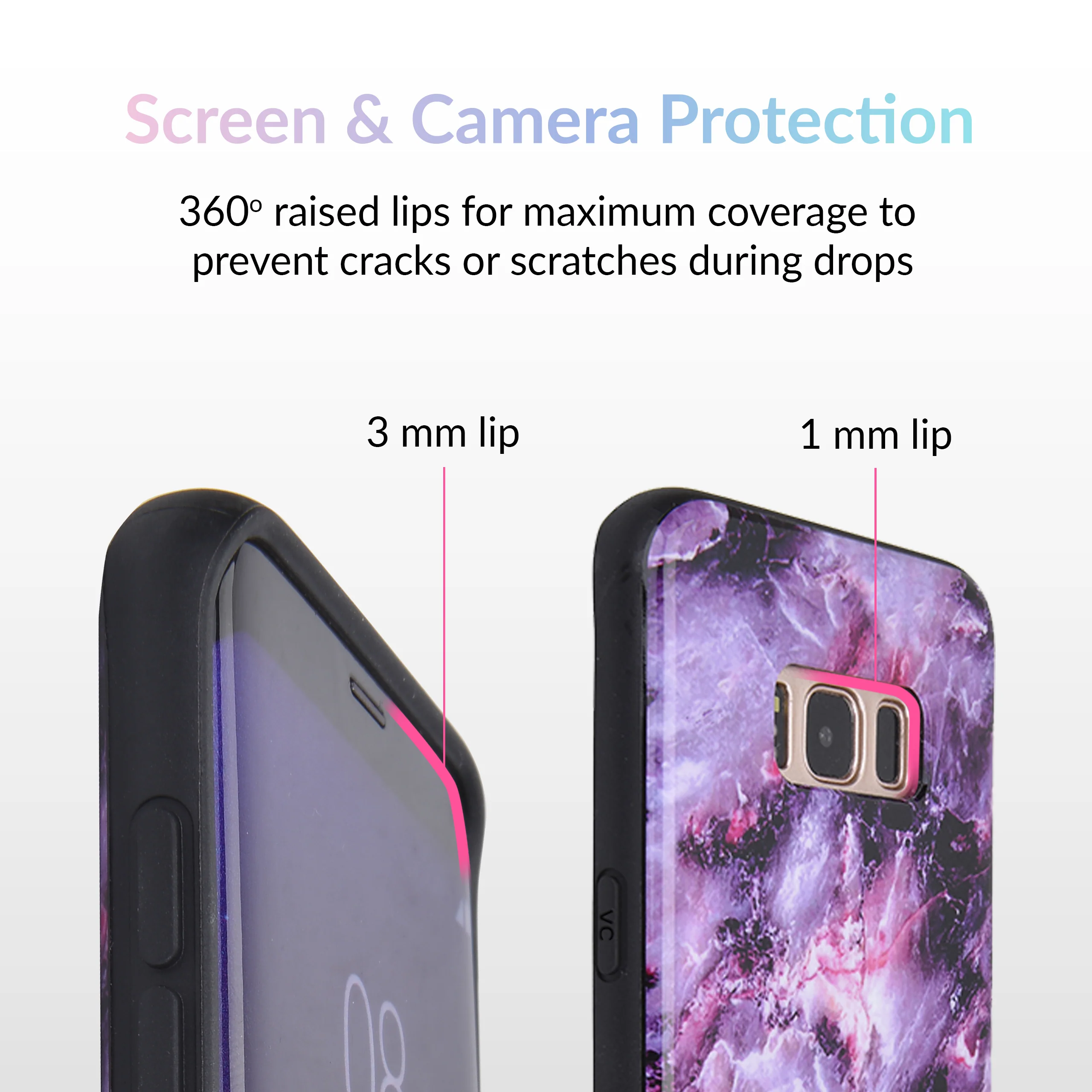 Purple Stone Marble Samsung Galaxy Case - Image 3