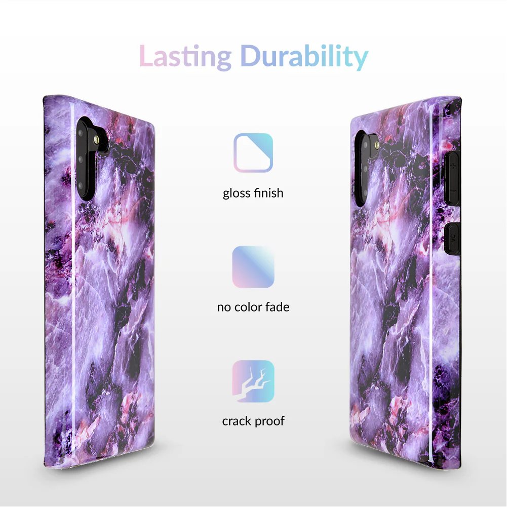 Purple Stone Marble Samsung Galaxy Case - Image 43