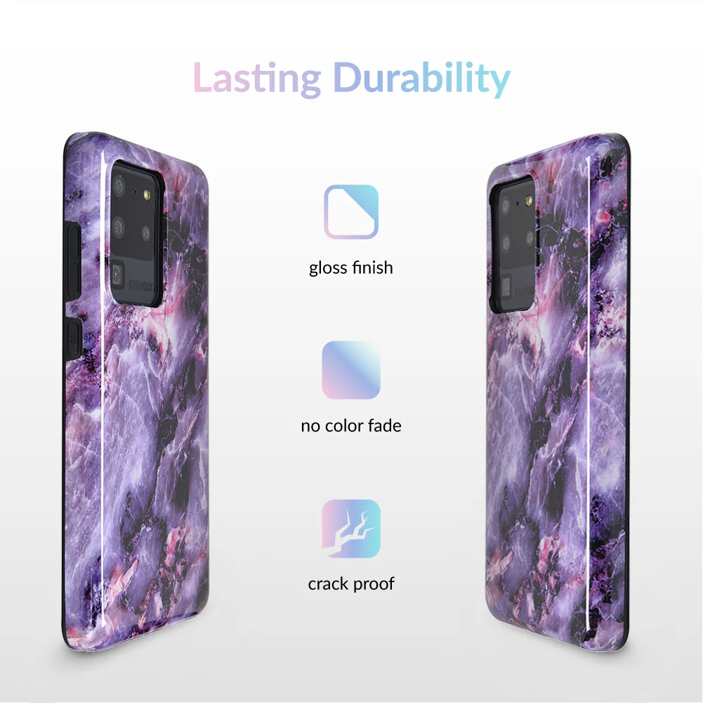 Purple Stone Marble Samsung Galaxy Case - Image 67