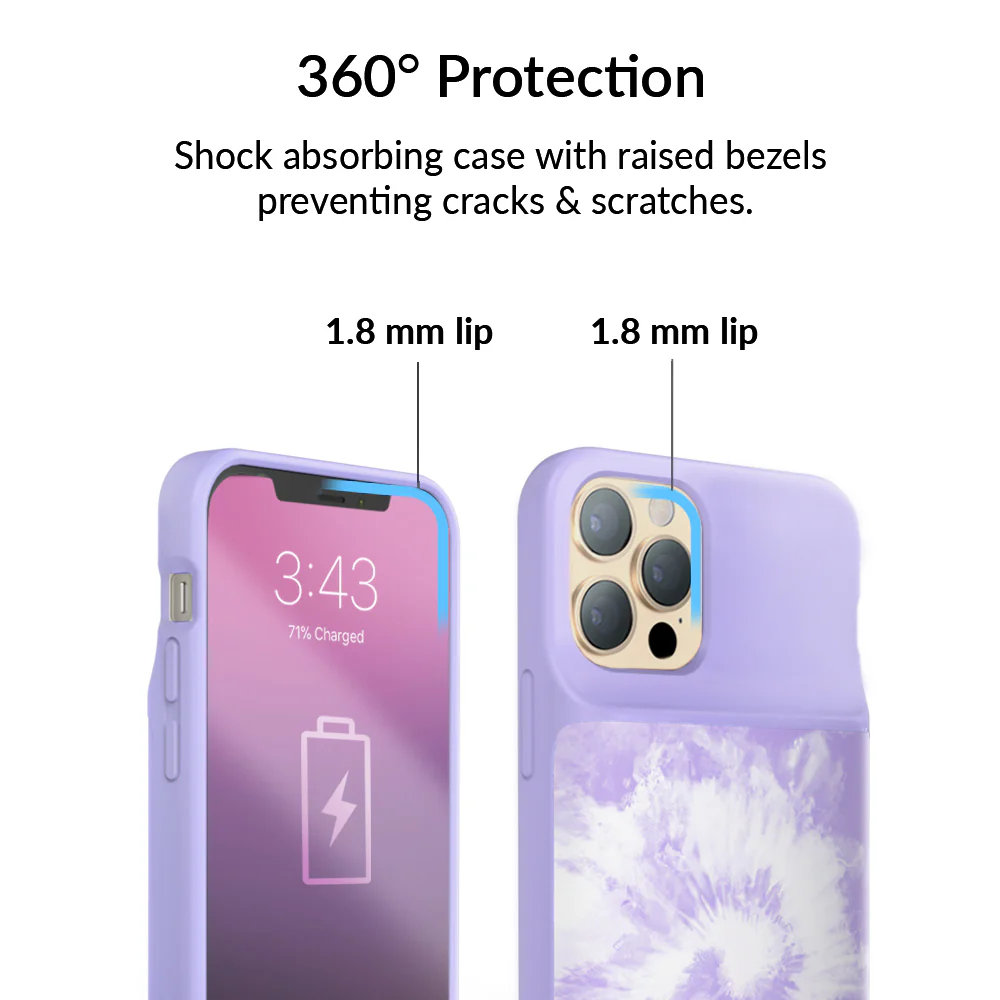 Purple Tie Dye iPhone Charging Case - Image 16