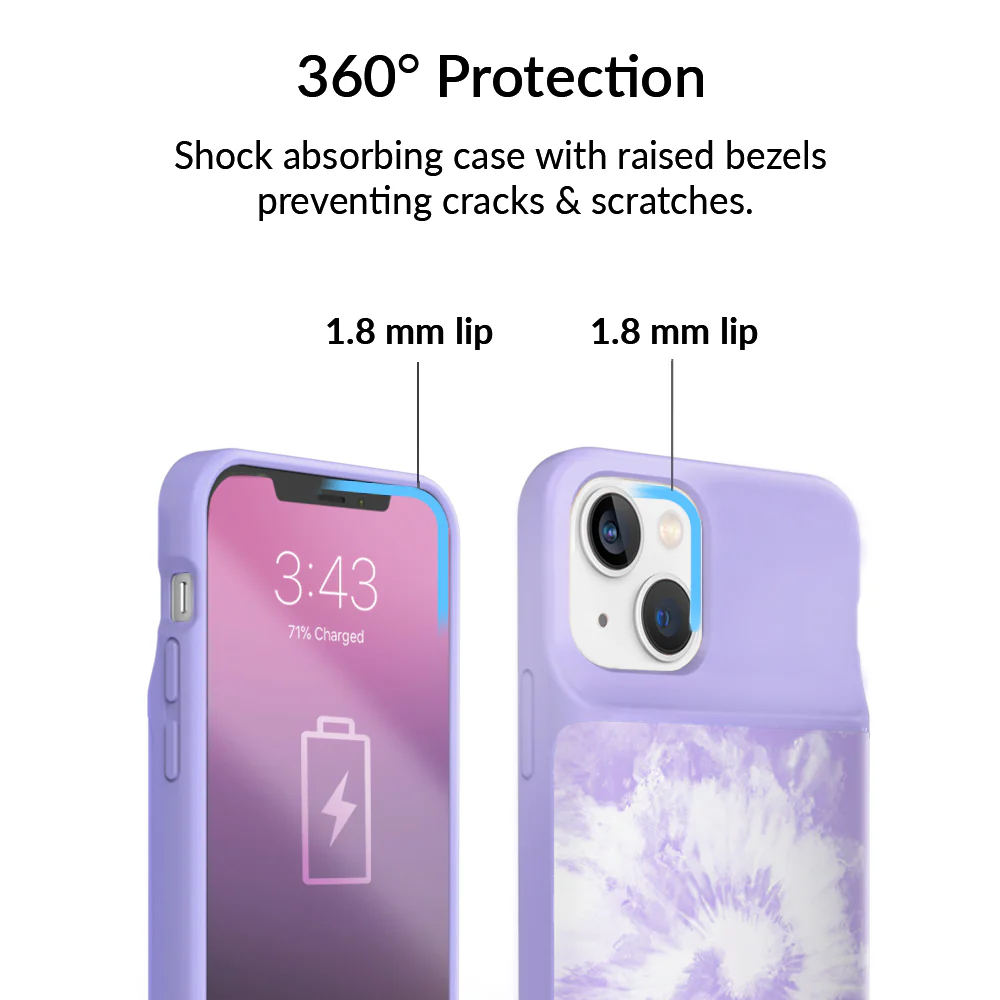 Purple Tie Dye iPhone Charging Case - Image 4