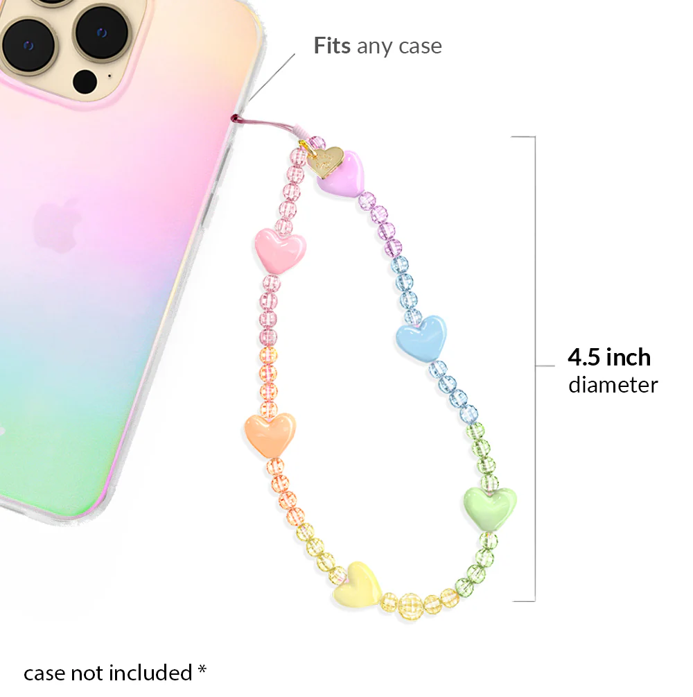 Rainbow Heart Phone Charm - Image 3