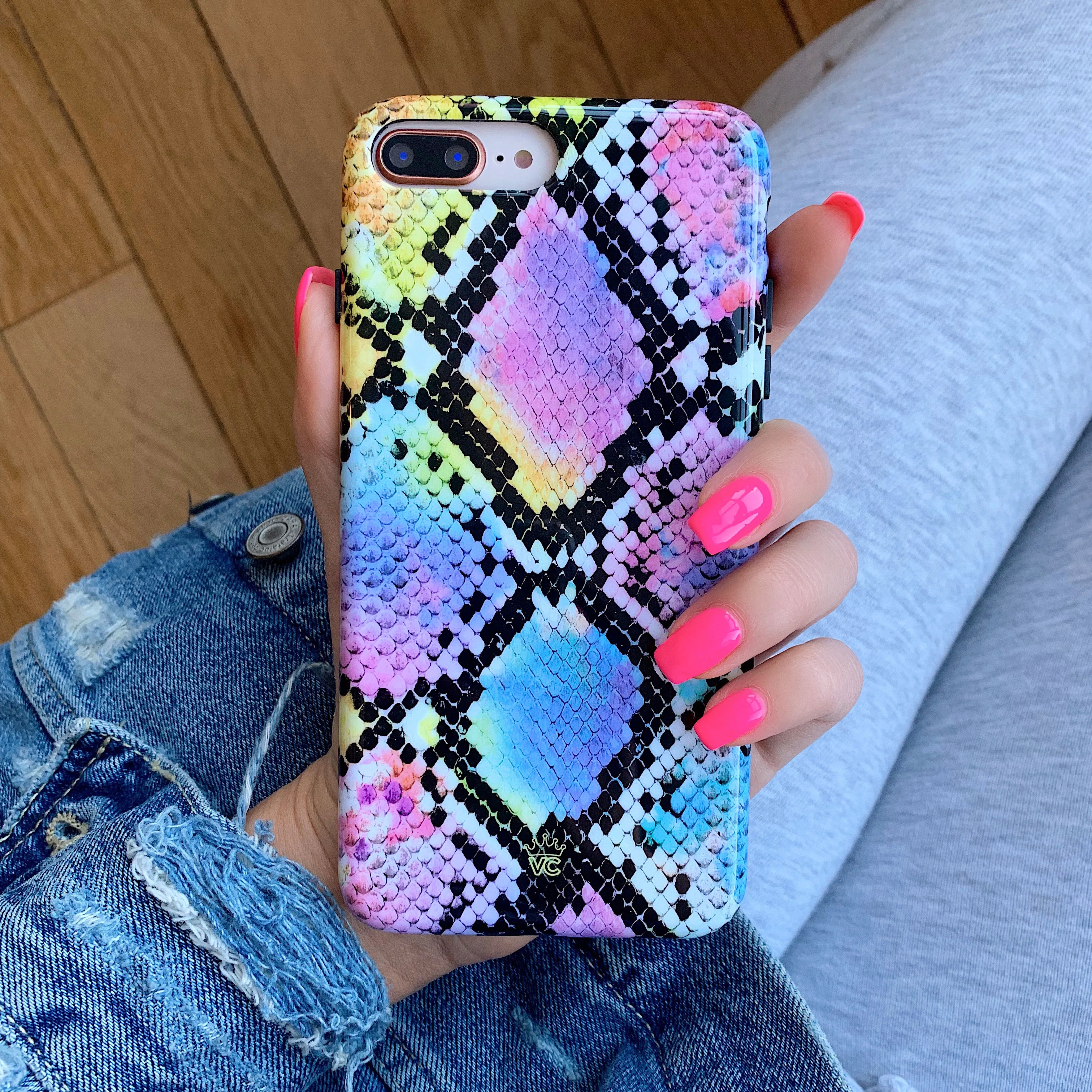 Neon Snakeskin iPhone Case - Image 16
