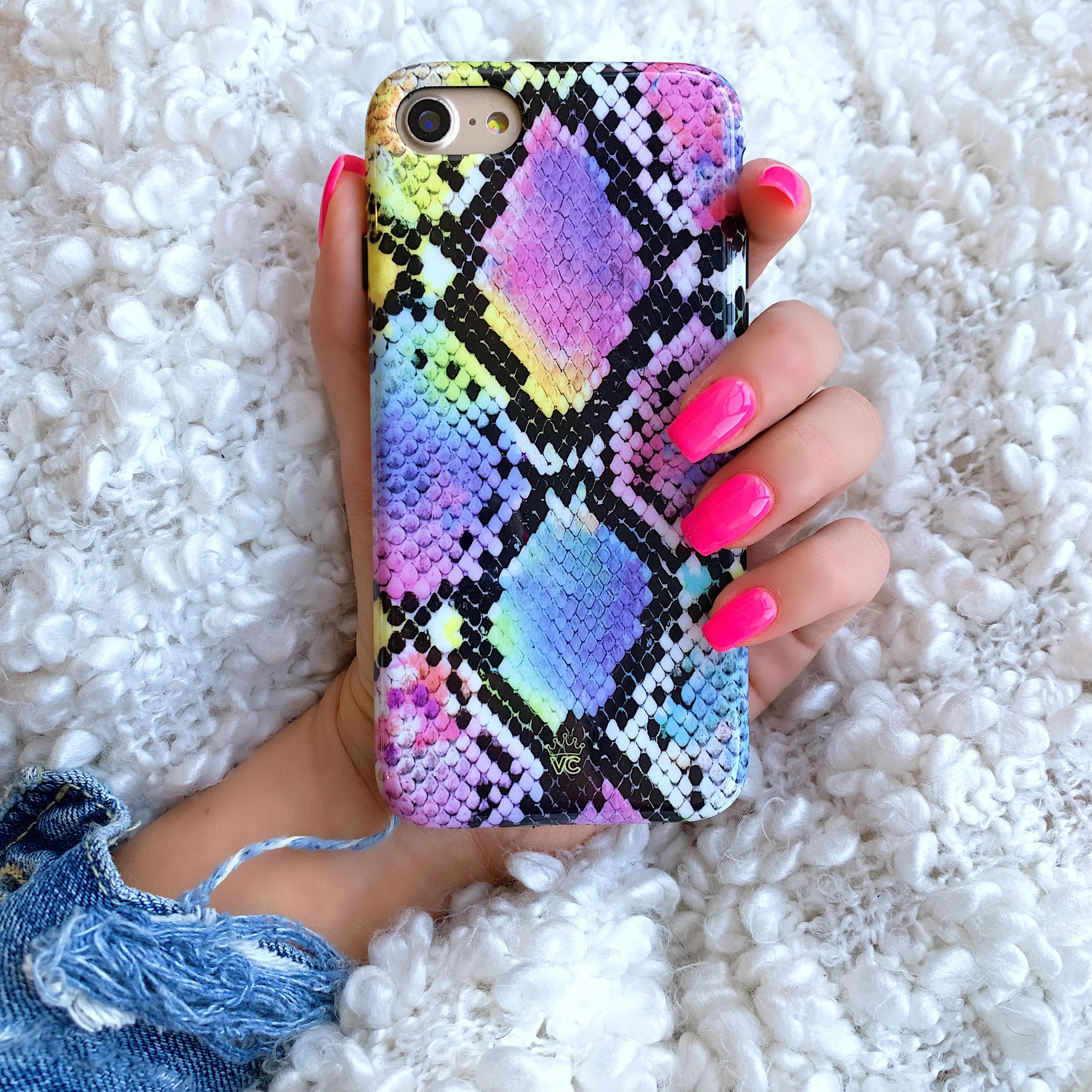 Neon Snakeskin iPhone Case - Image 9