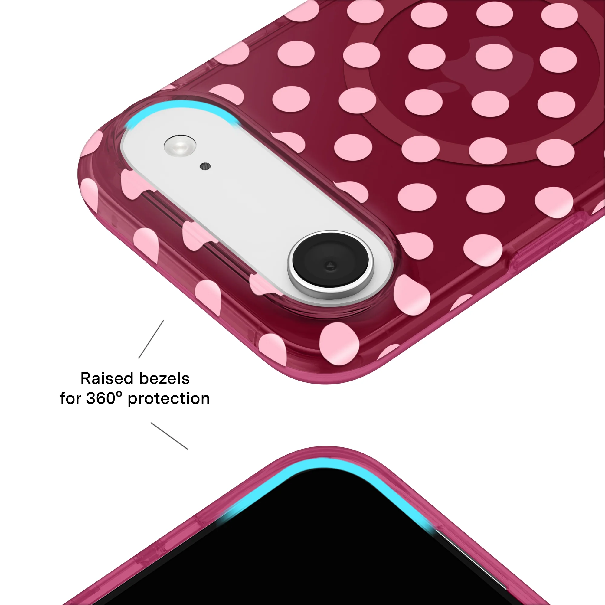 Raspberry Polka Dot iPhone Case - Image 13