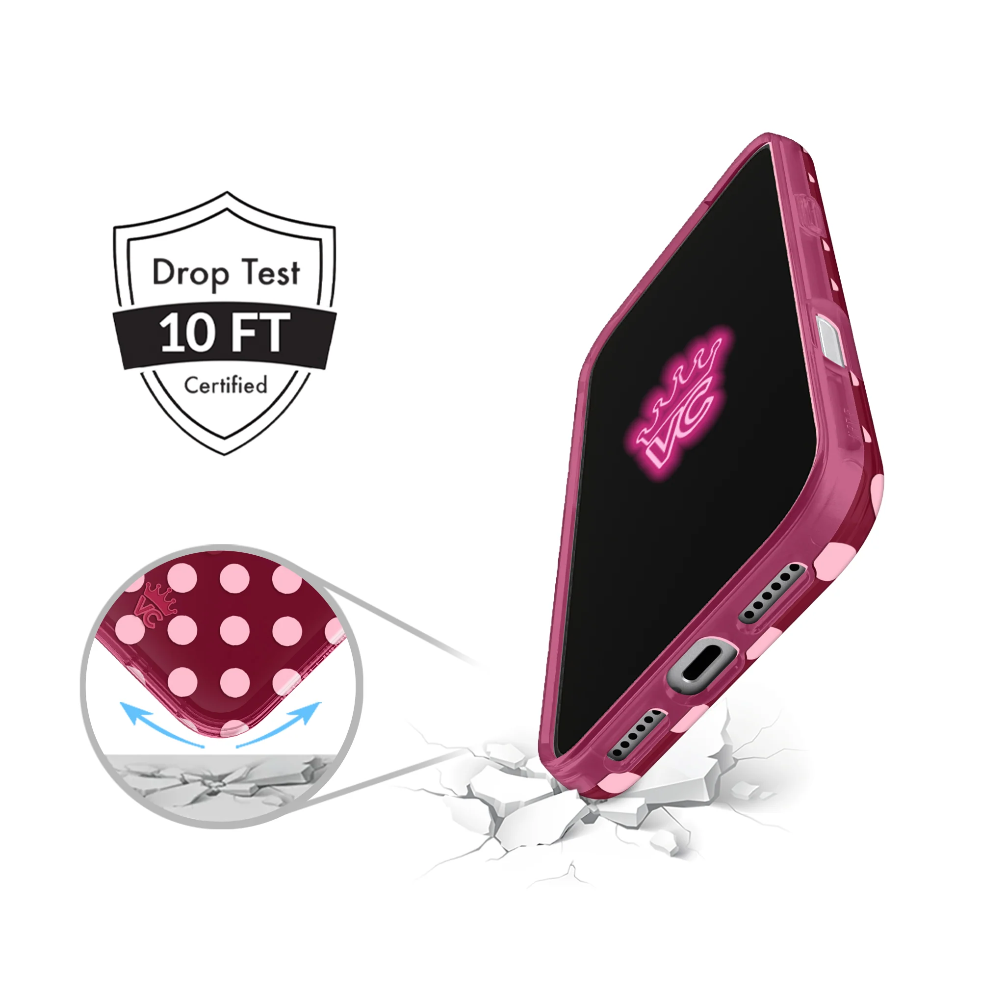 Raspberry Polka Dot iPhone Case - Image 17