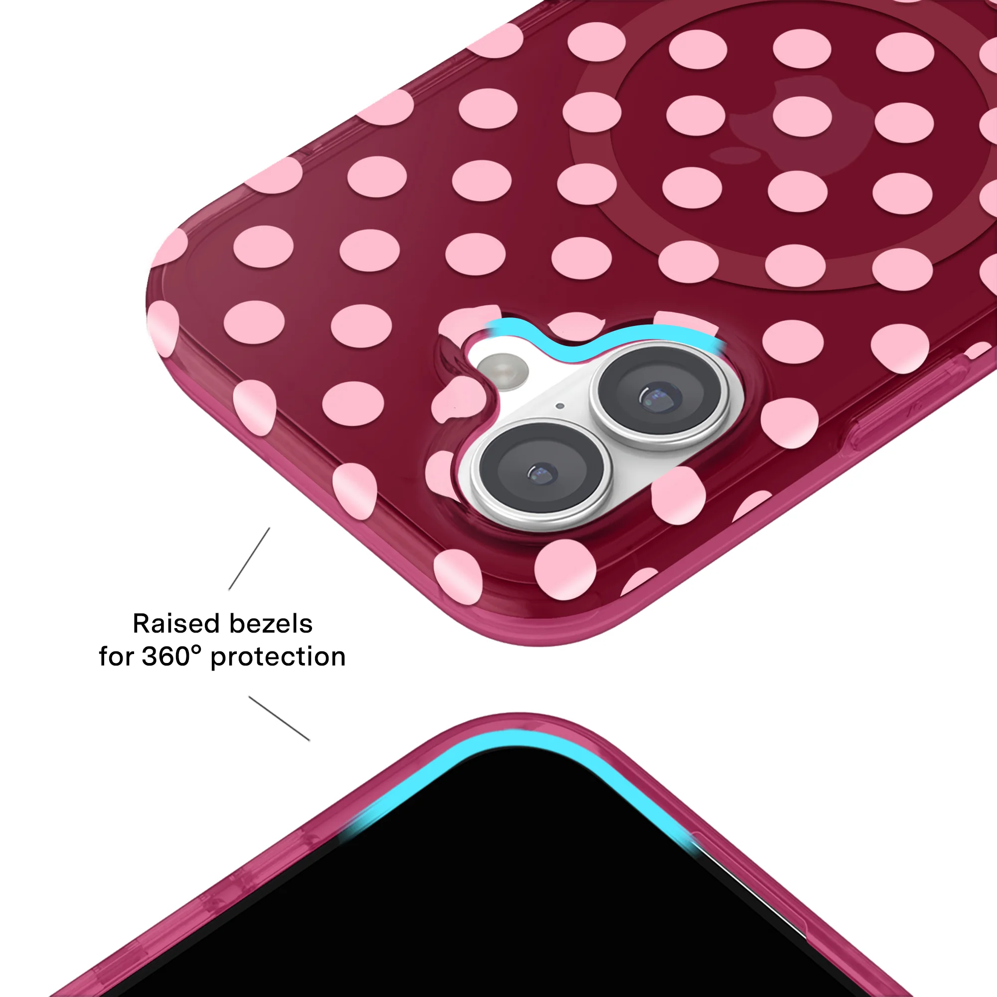Raspberry Polka Dot iPhone Case - Image 18