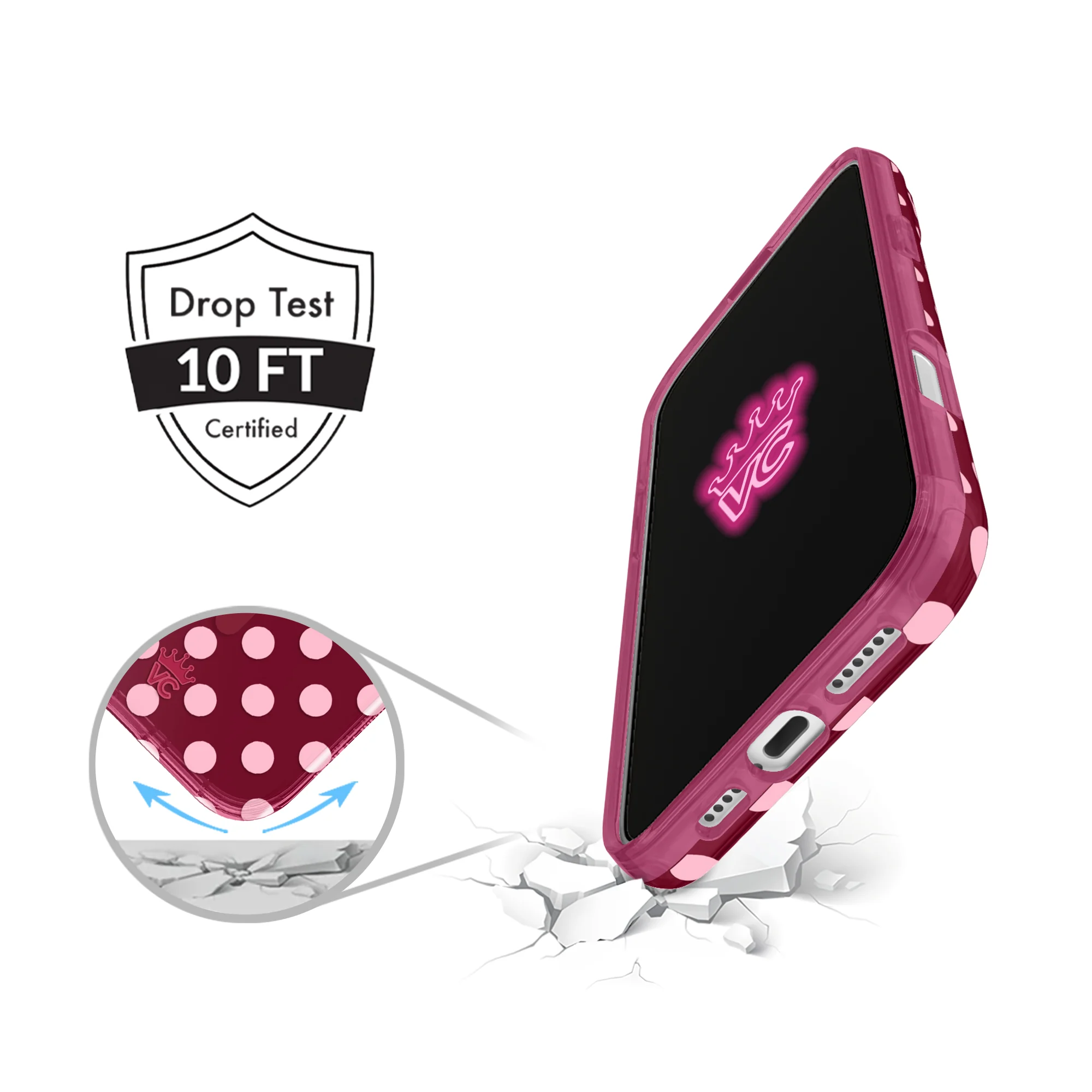 Raspberry Polka Dot iPhone Case - Image 22