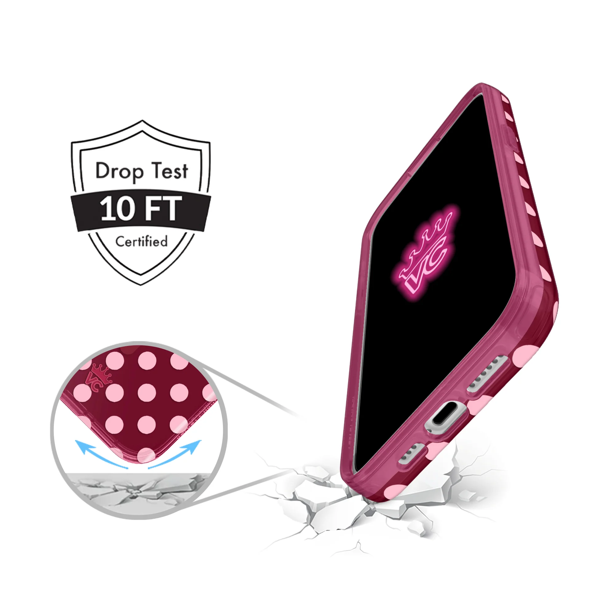 Raspberry Polka Dot iPhone Case - Image 52