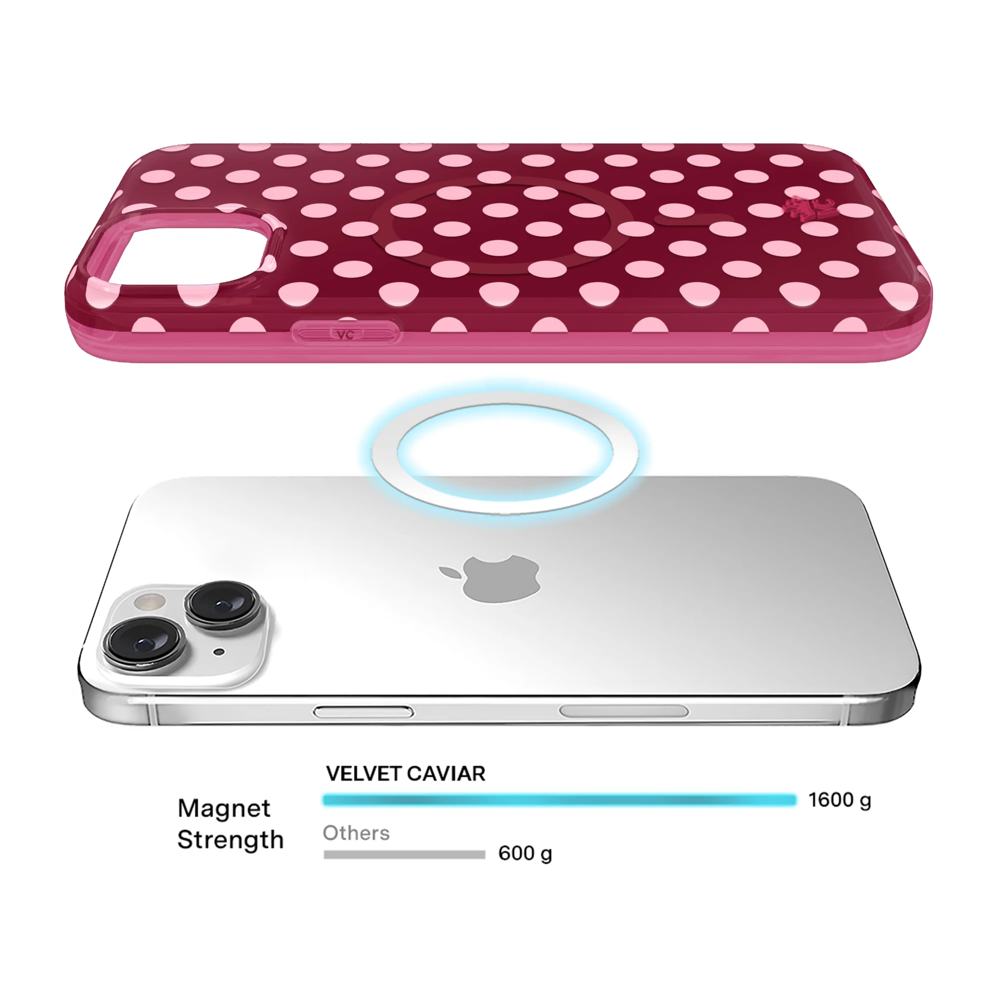Raspberry Polka Dot iPhone Case - Image 54