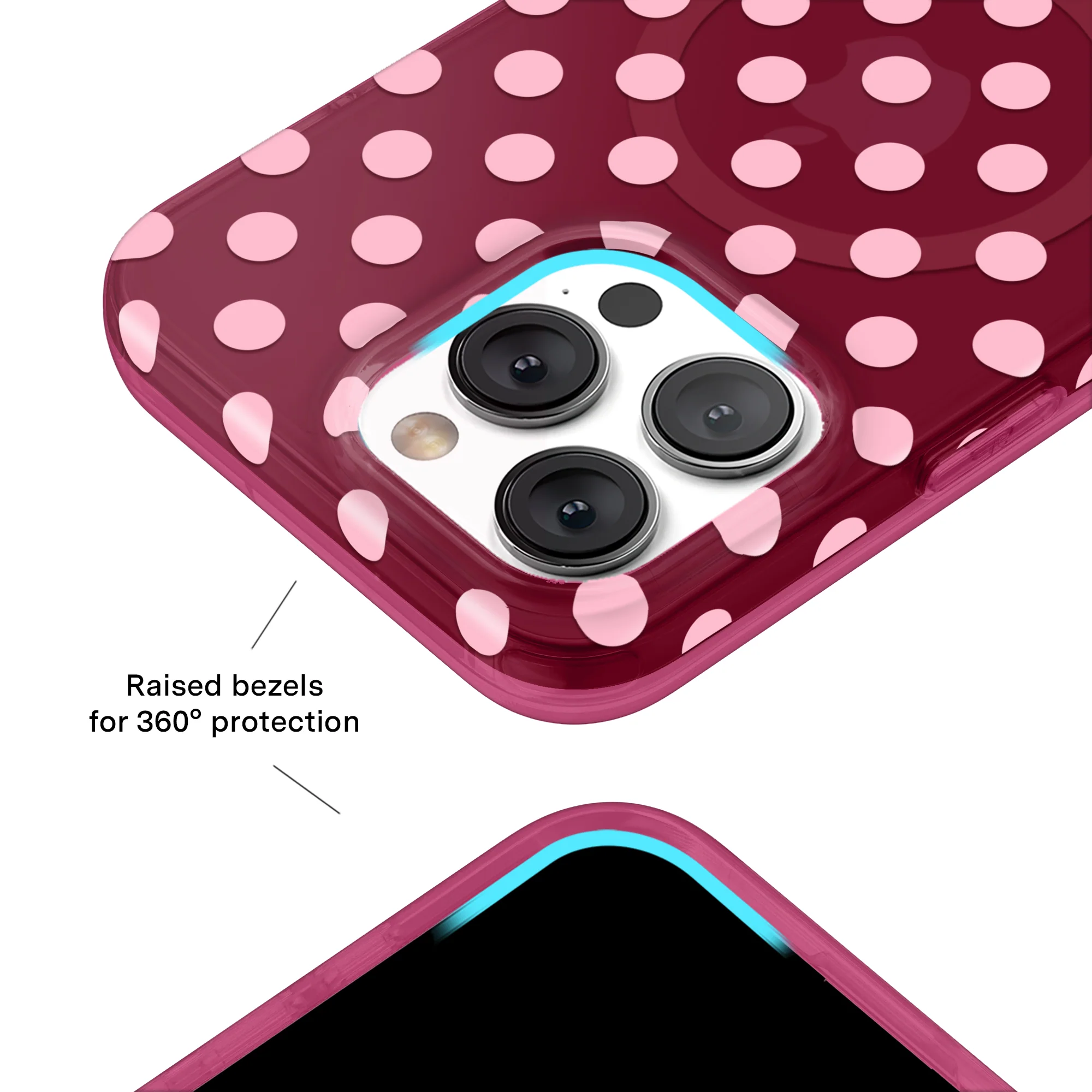 Raspberry Polka Dot iPhone Case - Image 63