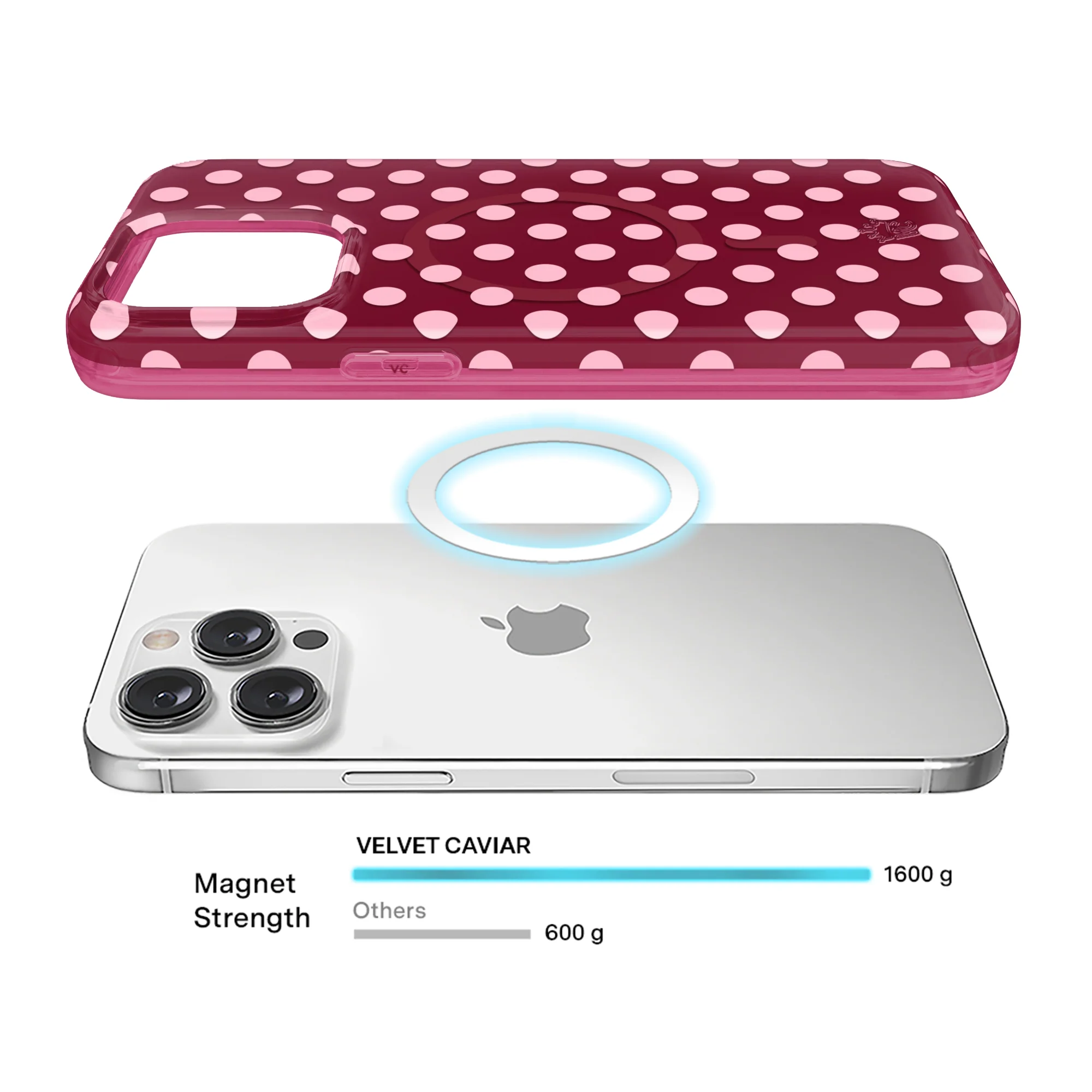 Raspberry Polka Dot iPhone Case - Image 69