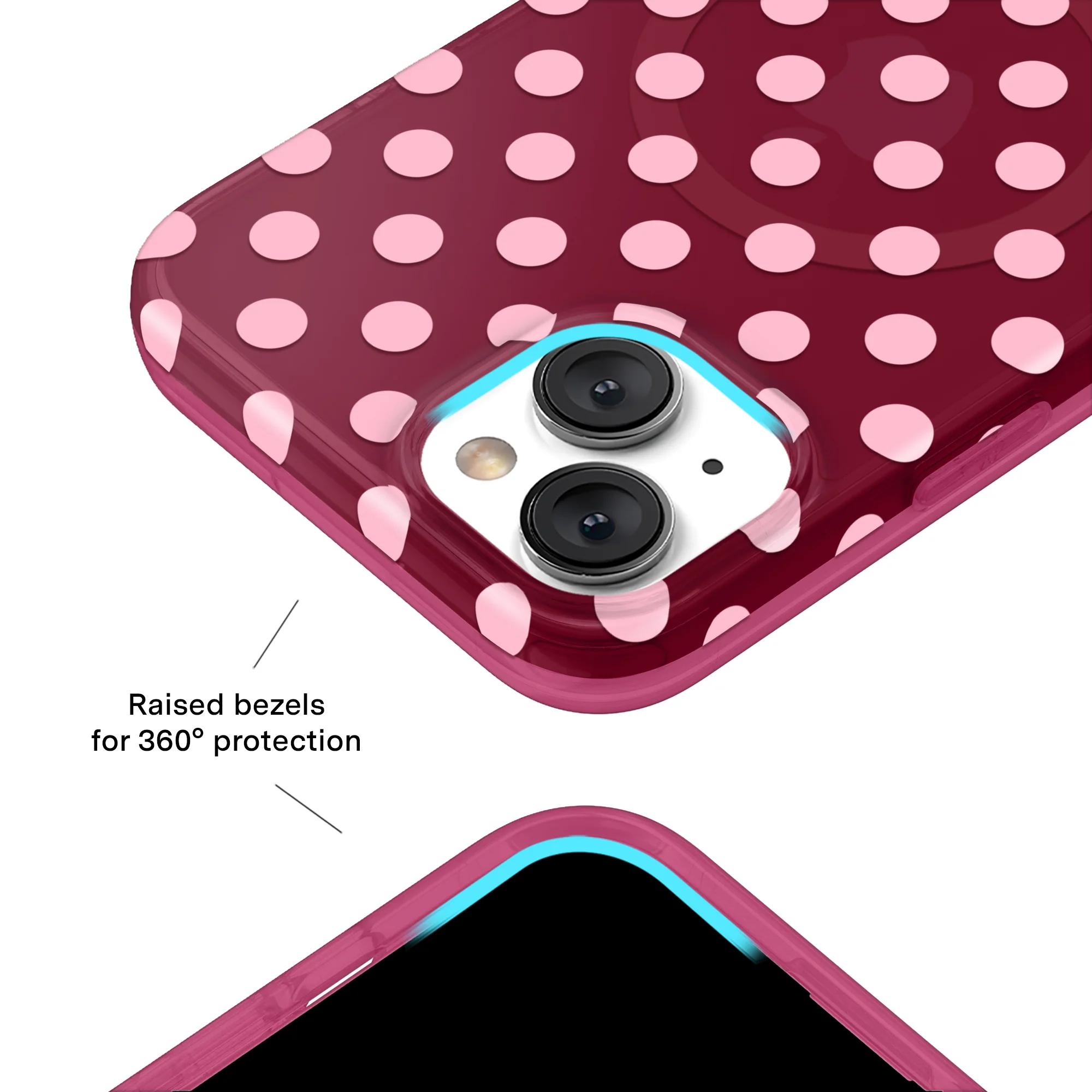 Raspberry Polka Dot iPhone Case - Image 73