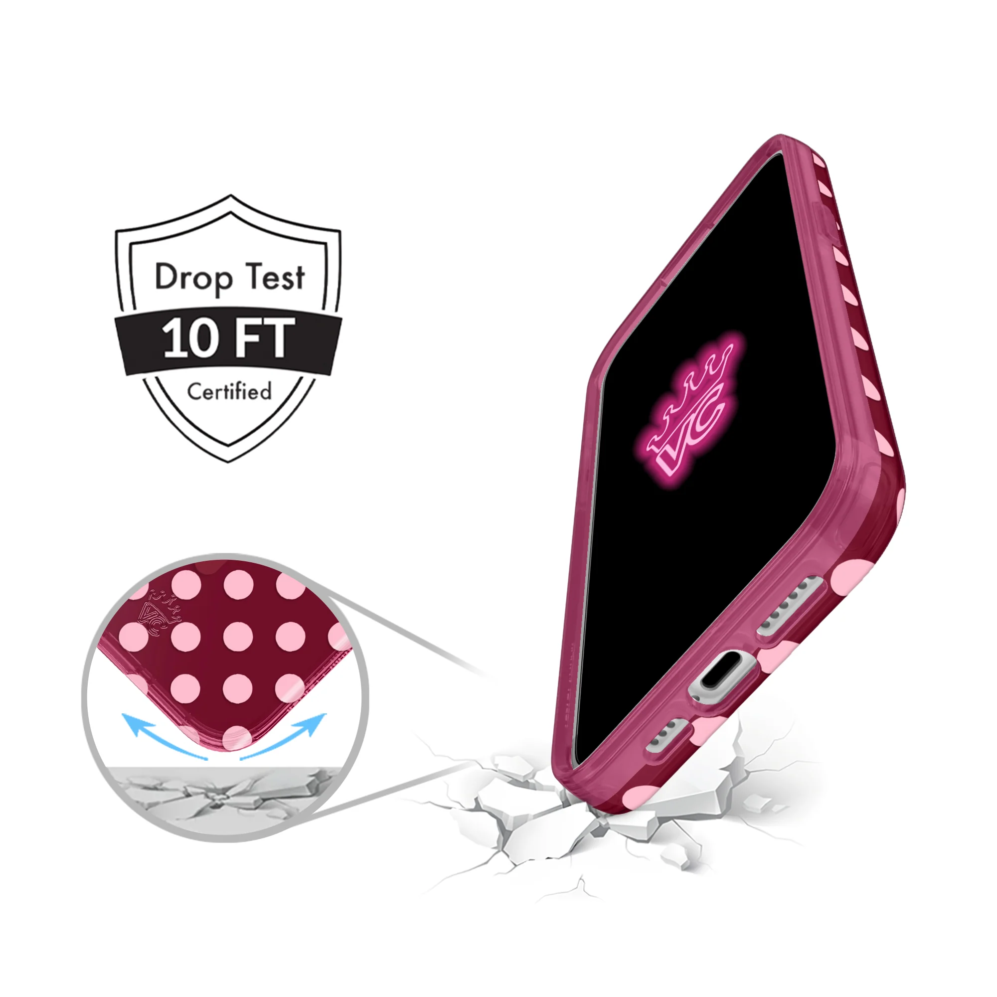 Raspberry Polka Dot iPhone Case - Image 77