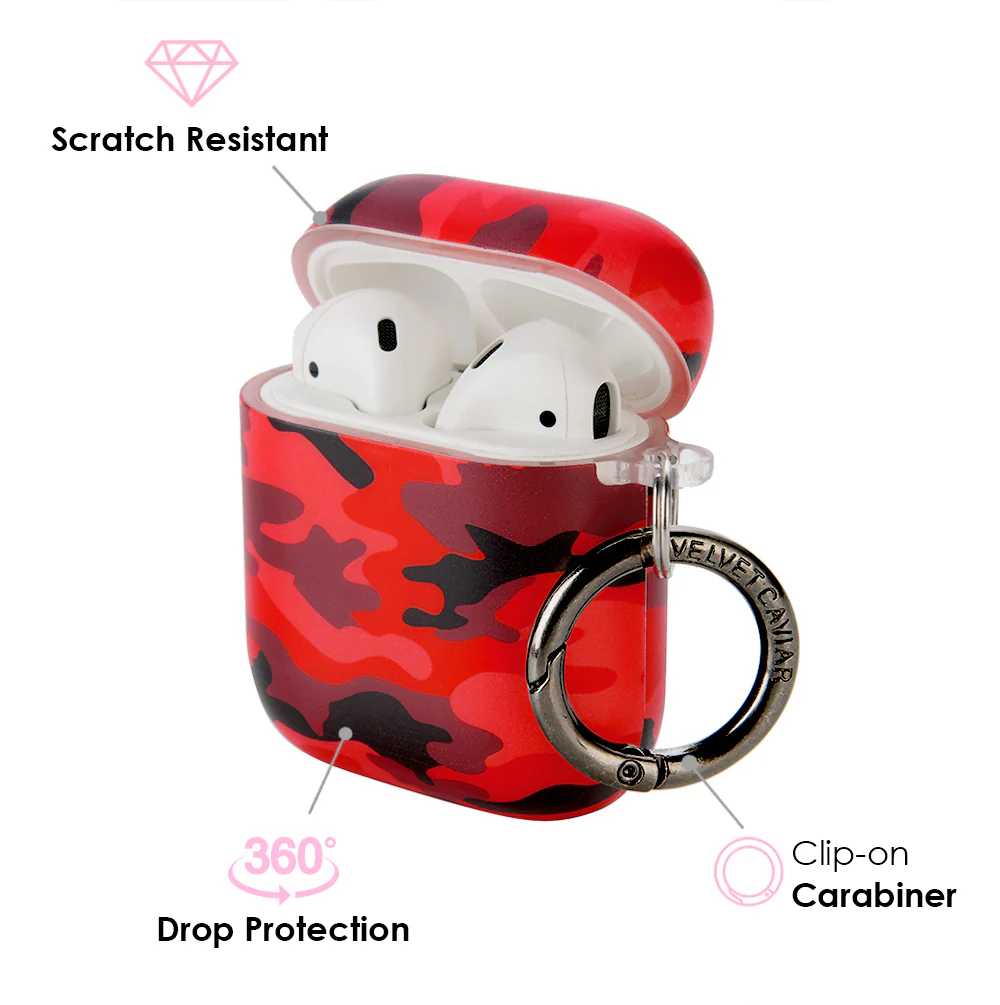 Red Camo Airpods Case - Image 3
